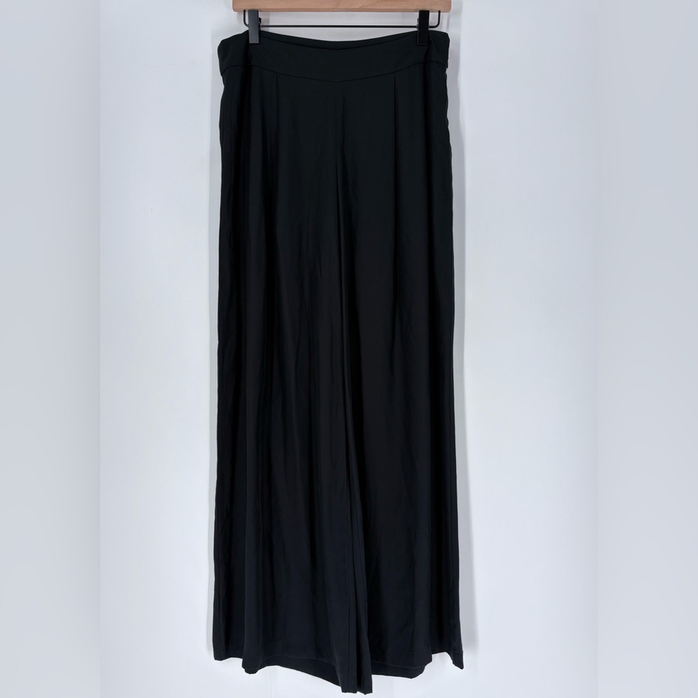 Marie Oliver Black Wide Leg Silk Pants